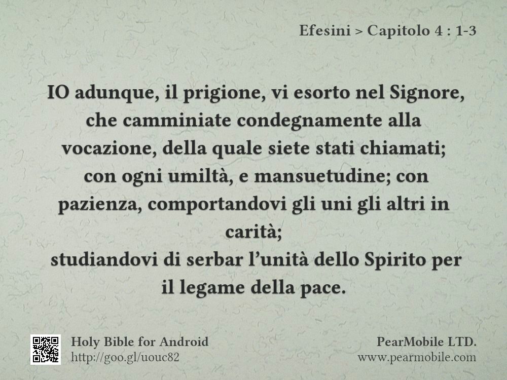 Efesini, Capitolo 4:1-3